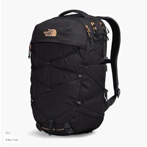 Northface Borealis Luxe Backpack in Black/Rose Gold
